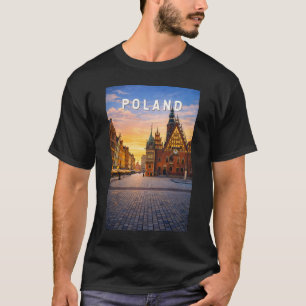 ポーランド イラスト 旅行 アート ヴィンテージ Tシャツ