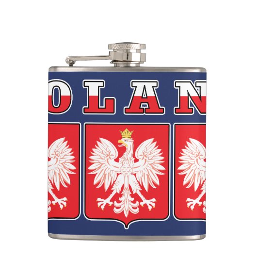 ポーランド・イーグル国旗の盾 フラスク (正面)
