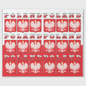 ポーランド・イーグル国旗の盾 ラッピングペーパー (フラット)