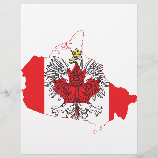 ポーランド カナダ 国旗 地図 チラシ (正面)