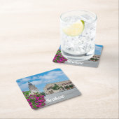 ポーランド・クラクフの広場にある布堂 スクエアペーパーコースター (インサイチュ)