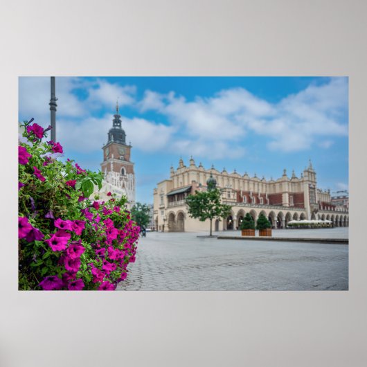 ポーランド・クラクフの広場にある布堂 ポスター (正面)