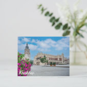 ポーランド・クラクフの広場にある布堂 ポストカード (スタンド正面)