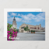 ポーランド・クラクフの広場にある布堂 ポストカード (正面/裏面)