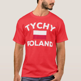 ポーランド ティヒ市 フラグ 街 ファミリー Tシャツ