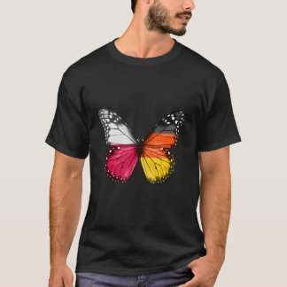 ポーランド ドイツ 国旗 バタフライ Tシャツ