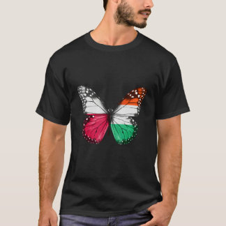 ポーランド ハンガリー 旗 蝶 Tシャツ