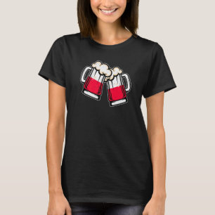 ポーランド フラグ ビール マグカップ クール ポーランド ビール Tシャツ
