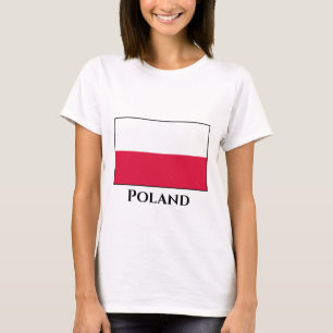 ポーランド(ポーランド語)国旗 Tシャツ