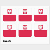 ポーランド/ポール/ポーランド国旗 スクエアシール (シート)