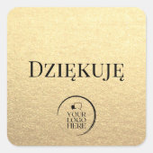 ポーランドDzikujiのビジネスロęゴに感謝 スクエアシール (正面)
