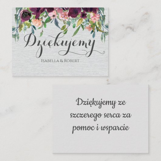 ポーランドDzikujutmanyポーランドęで感謝してい感謝 ノートカード (正面/裏面)