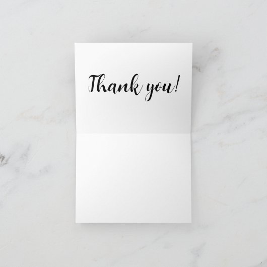 ポーランドę感謝していの金ゴールドギフトエレガントで サンキューカード (内部)