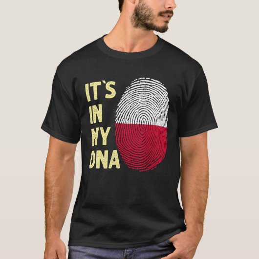 ポーランドIn My Dna Polish Flag Team Poland Tシャツ (正面)