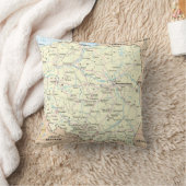 ポーランドMoJoの装飾用クッション20"の地図x 20" クッション (ブランケット)