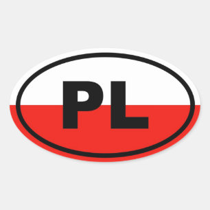 ポーランドPLヨーロッパ 楕円形シール