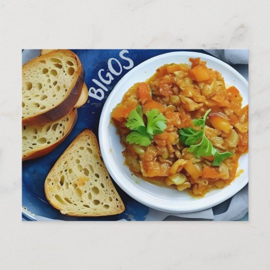 ポーラン伝統的ド食品、ポストクロス用はがき ポストカード (正面)