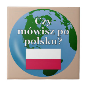 ポーラン話ドは?ポーランド語。国旗とグローブ タイル