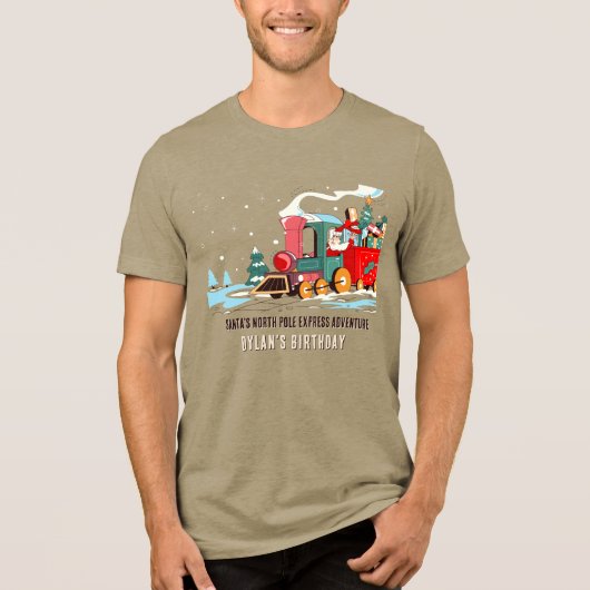 ポーラーエクスプレス クリスマス サンタの電車冒険 トライブレンドTシャツ (正面)
