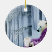ポーラークマ飲みコーヒー セラミックオーナメント (裏面)