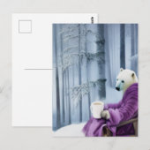 ポーラークマ飲みコーヒー ポストカード (正面/裏面)