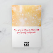 ポーラークマ魚ケータリングシェフレストランのクリスマス シーズンカード (内部)