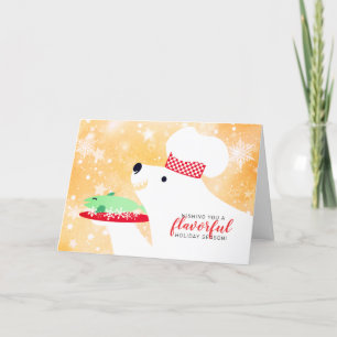 ポーラークマ魚ケータリングシェフレストランのクリスマス シーズンカード