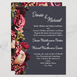 ポーラーナイトグレーの菊 招待状