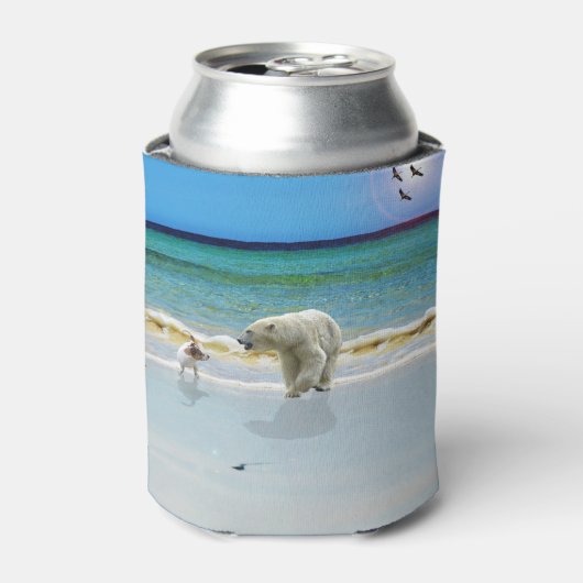 ポーラーベアがジャック・ラッセルと出会うクーラーボックス 缶クーラー (缶正面)