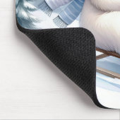 ポーラーベアとペンギンのソリ マウスパッド (コーナー)