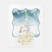 ポーラーベアとペンギンフリースブランケット フリースブランケット (正面)