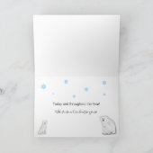 ポーラーベアとホワイトウルフのメリークリスマス冬景色 シーズンカード (内部)