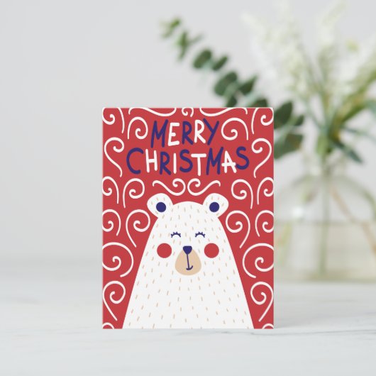 ポーラーベアのクリスマスカード シーズンカード (スタンド正面)