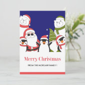 ポーラーベアのクリスマスカード、格言サンタペンギン シーズンカード (スタンド正面)