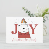 ポーラーベアのクリスマスグリーティングカード (スタンド正面)