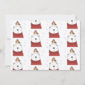 ポーラーベアのクリスマスグリーティングカード (裏面)