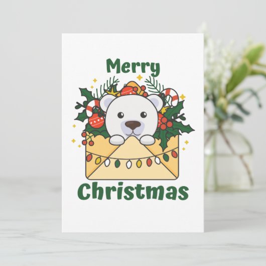 ポーラーベアのクリスマスレター 冬の動物たち ポーラ シーズンカード (スタンド正面)