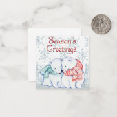 ポーラーベアのクリスマス ノートカード (正面/裏面インサイチュ)