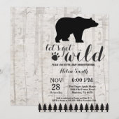 ポーラーベアのベビーシャワー招待状 招待状 (正面/裏面)