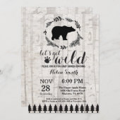 ポーラーベアのベビーシャワー招待状 招待状 (正面/裏面)