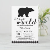 ポーラーベアのベビーシャワー招待状 招待状 (スタンド正面)