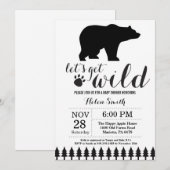 ポーラーベアのベビーシャワー招待状 招待状 (正面/裏面)