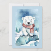 ポーラーベアの冬の誕生日パーティー テンプレート (裏面)