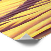 ポーラーベアの絵画プリント・夕焼けのクマのアートポスター ポスター (角)