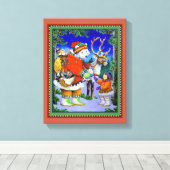 ポーラーベアの贈り物 キャンバスプリント (インサイチュ (ウッドフロア))