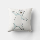 ポーラーベアアットヨガフィットネスイン立ち クッション (裏面)