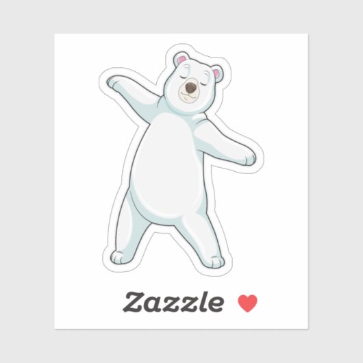 ポーラーベアアットヨガフィットネスイン立ち シール (シート)