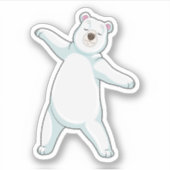 ポーラーベアアットヨガフィットネスイン立ち シール (正面)