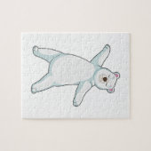 ポーラーベアアットヨガフィットネスイン立ち ジグソーパズル (横)