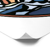 ポーラーベアアートプリントトライバルワイルドライフホームデコール ポスター (角)